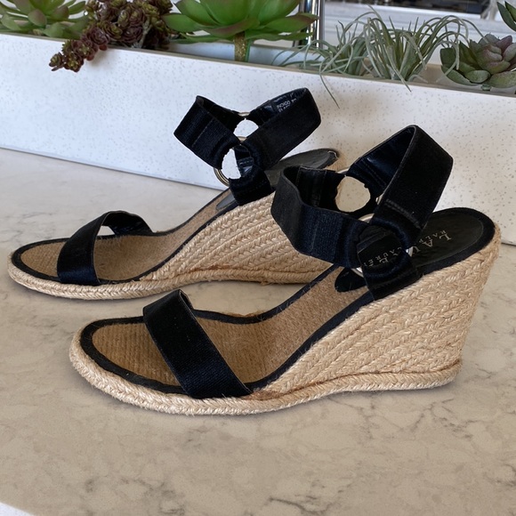 Ralph Lauren Blk Wedge sz 7 - Picture 1 of 9